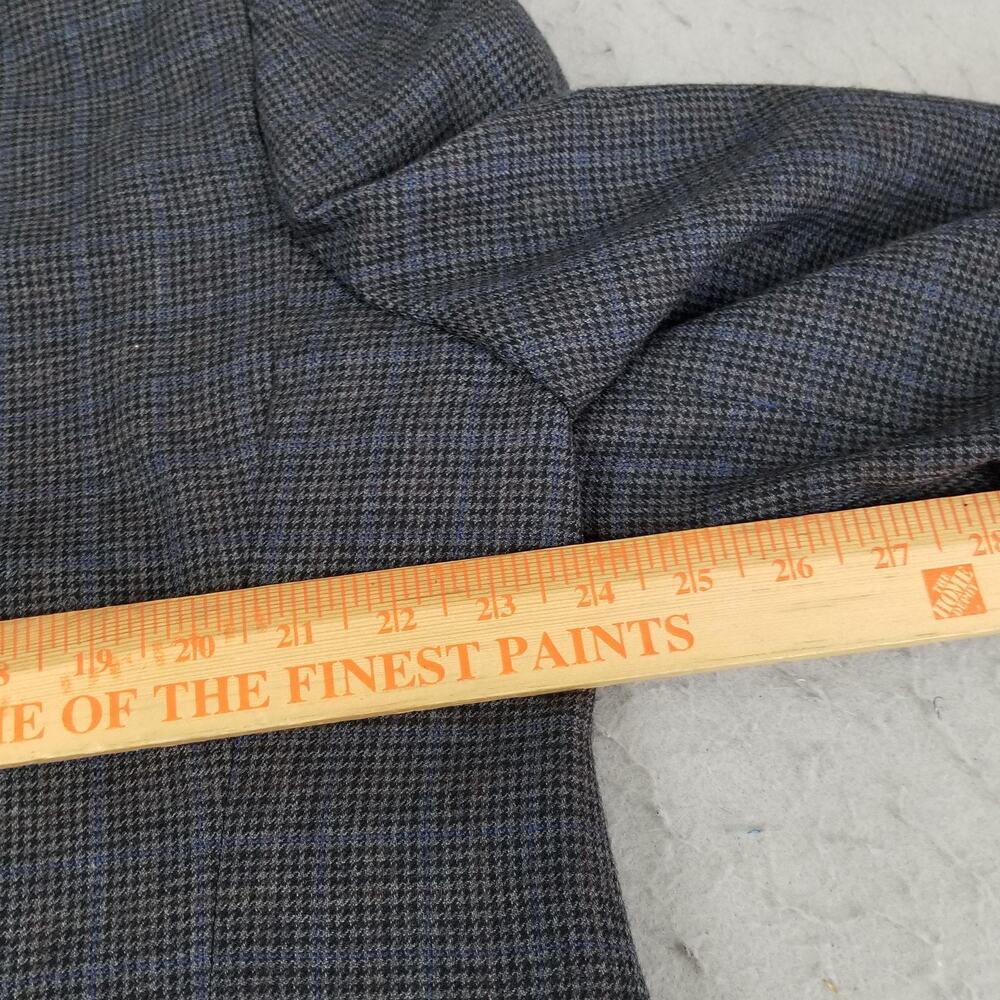 Lauren Ralph Lauren Blazer Mens 46R Gray Glen Check Wool 2 Button Ticket Pocket - Picture 13 of 15